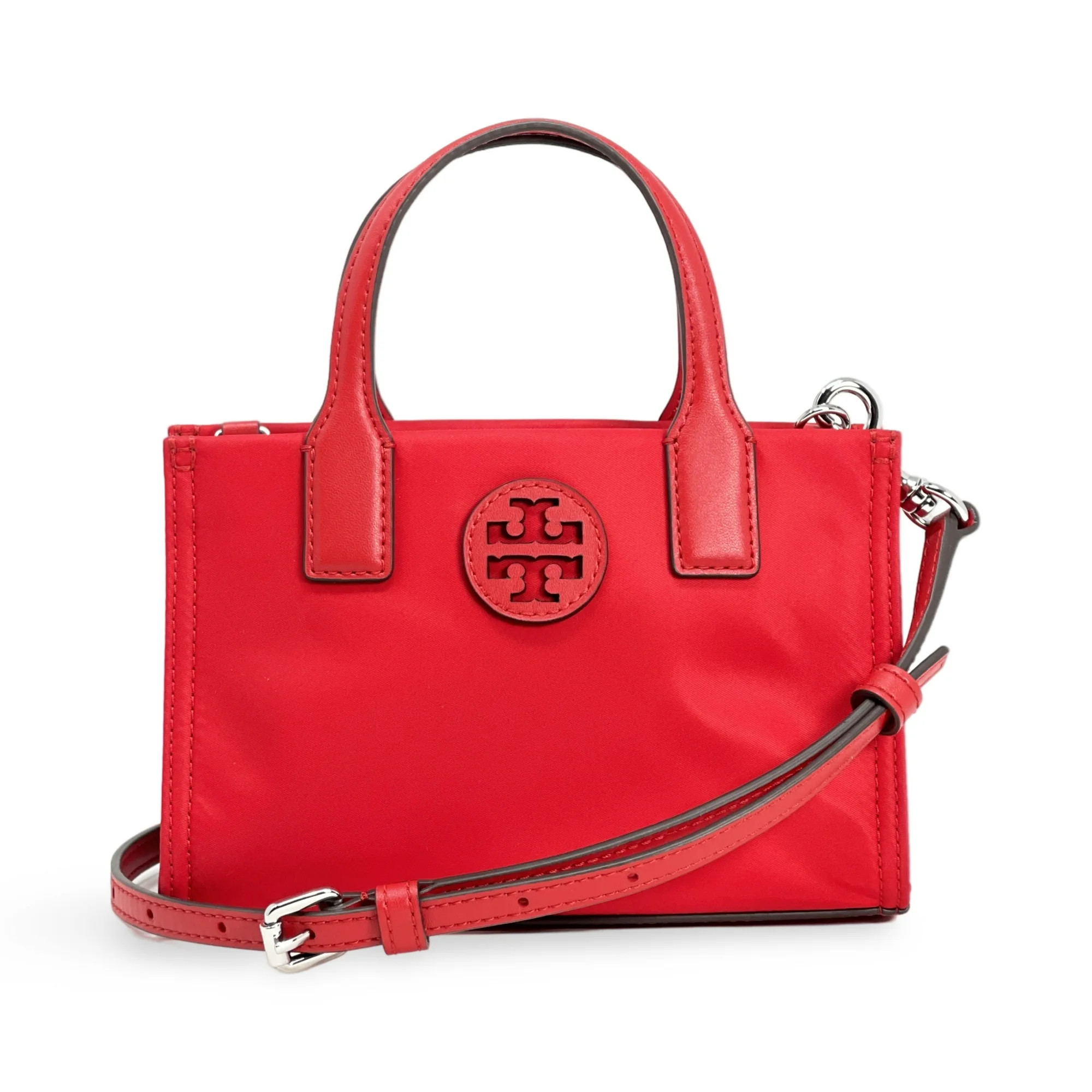 Tory Burch Women's Ella Nylon Extra Small Top Zip Crossbody Bag Purse (Brilliant Red) - Walmart.c... | Walmart (US)