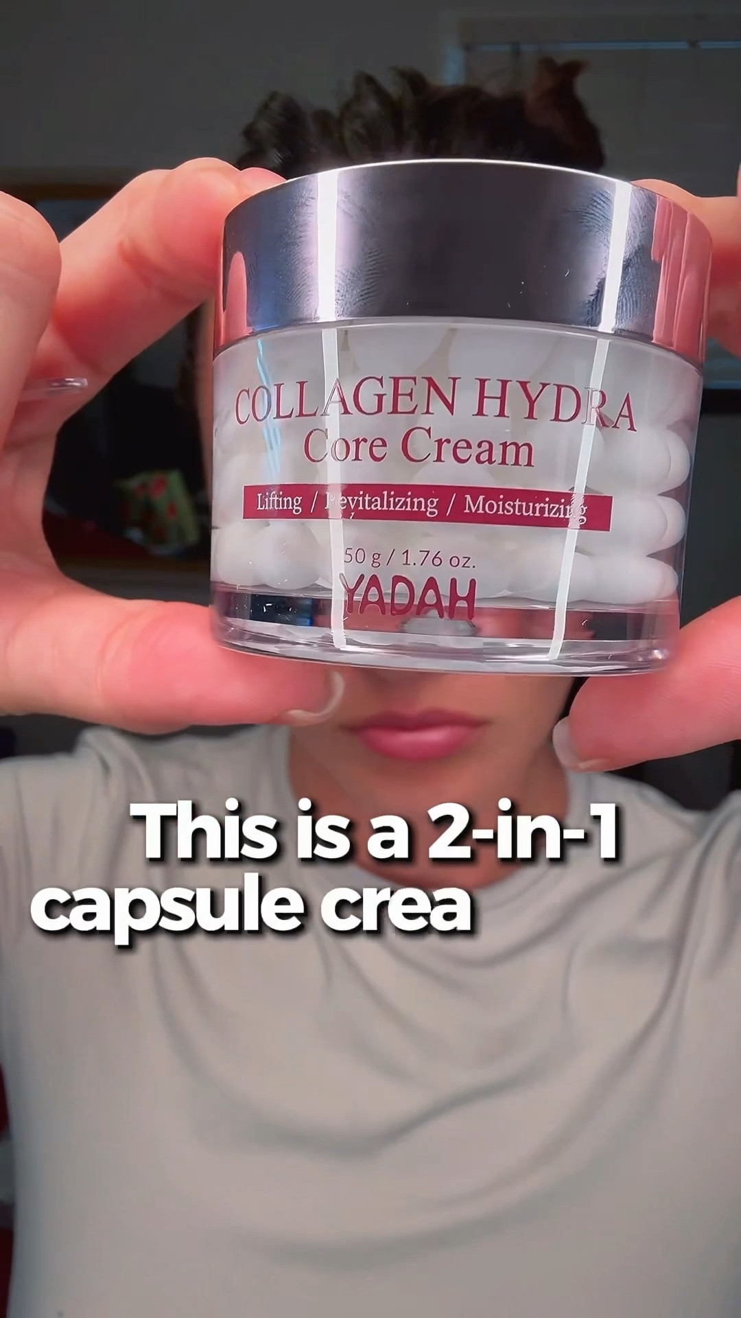This is a 2-in-1 capsule cream with collagen and hyaluronic acid 

#LTKselfcare #LTKmorningroutine #LTKBeauty