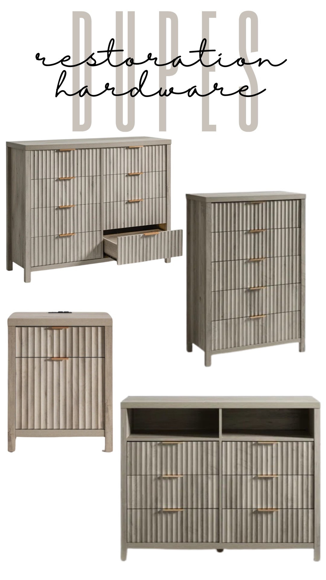 Restoration Hardware Furniture Dupes You’ll Love — Love the luxe look of Restoration Hardware but not the price tag? These stunning furniture dupes give you the same elevated, fluted wood design—without breaking the bank! Perfect for modern, neutral-toned bedrooms or minimalist interiors. Shop high-end style on a budget with these RH-inspired pieces! #RestorationHardwareDupe #FurnitureDupes #RHStyle #ModernHomeDecor #AffordableHomeFinds #NeutralHome #FlutedFurniture #BudgetHomeDecor #BedroomGoals #DupeAlert

#LTKSaleAlert #LTKHome