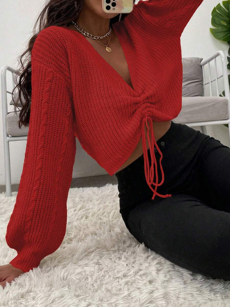 SHEIN Relaxiva Women'S Casual Sweater With Drop Shoulder Shoulders And Front Shirt Design For New... | SHEIN