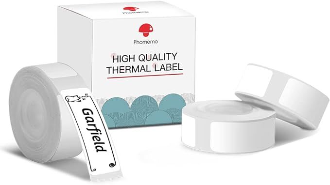 Phomemo D30 Label Maker Tape Black on White Sticker Thermal Paper Self-Adhesive Label Tape, 12 x ... | Amazon (US)