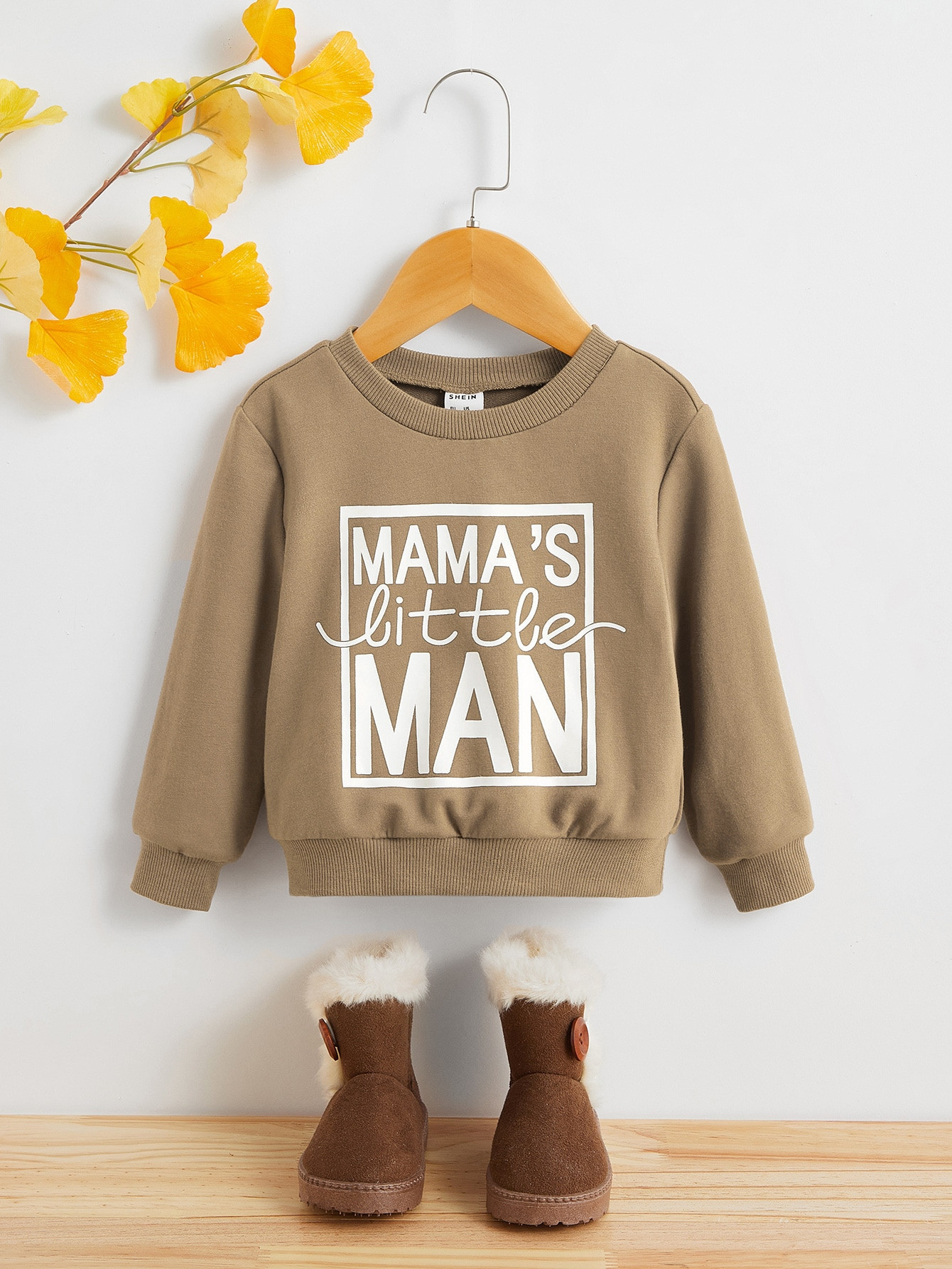 SHEIN neonato Felpe con grafica slogan | SHEIN