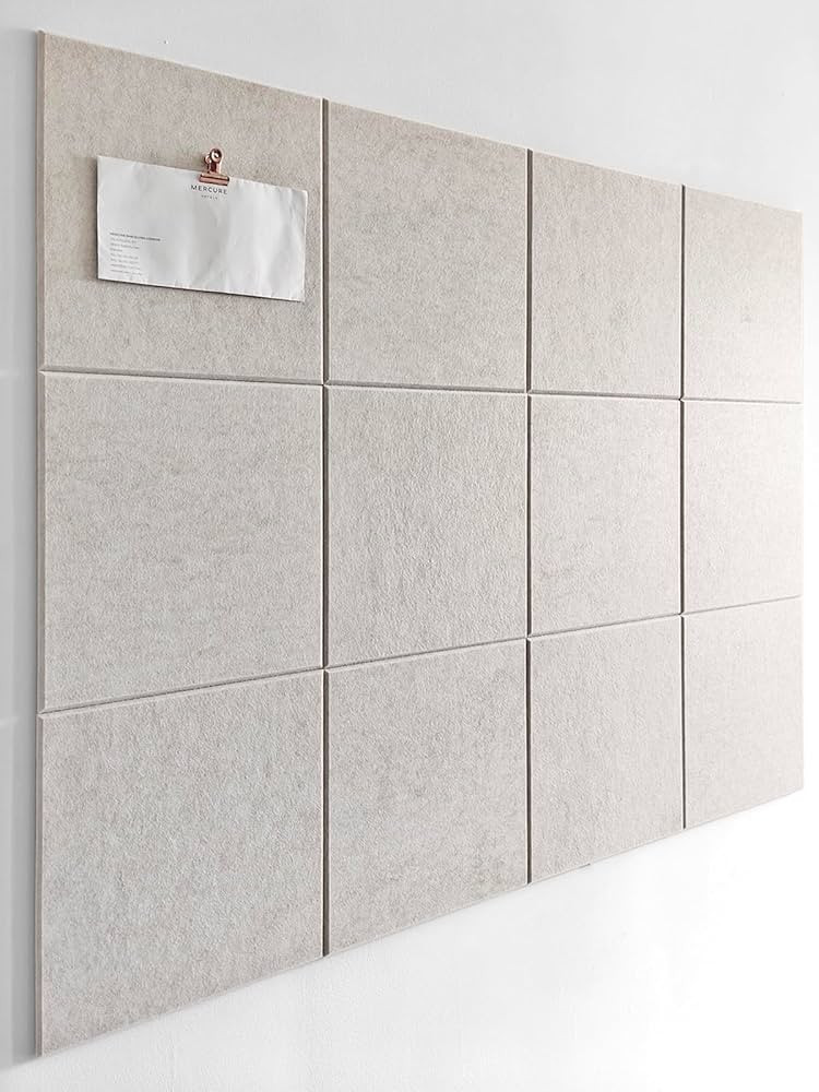 Large Cork Board Alternative - 12-Pack Felt Wall Tiles with Safe Removable Adhesive Tabs, Cork Wa... | Amazon (US)