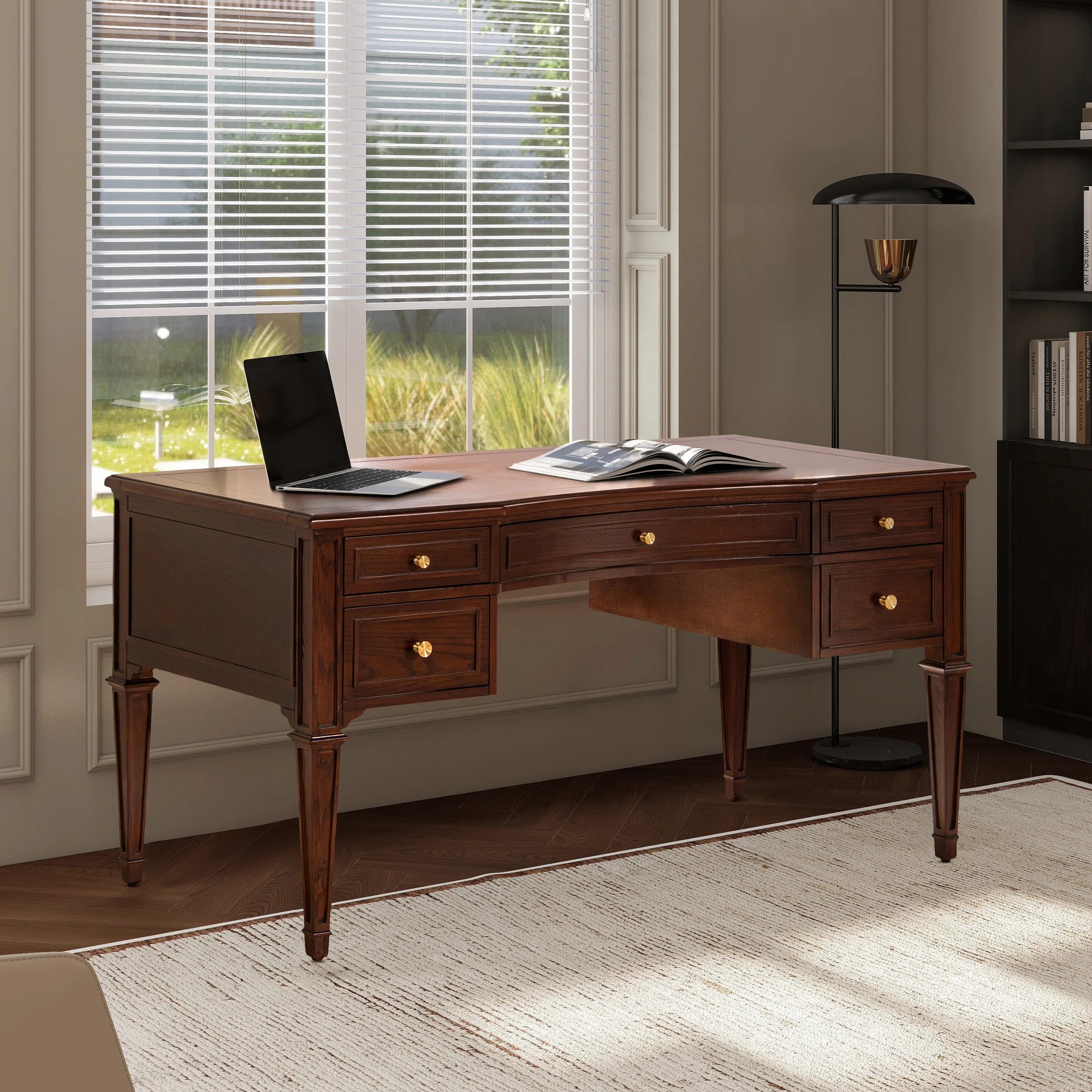 Laurel Foundry Modern Farmhouse® Jarboe 59" Desk & Reviews | Wayfair | Wayfair North America