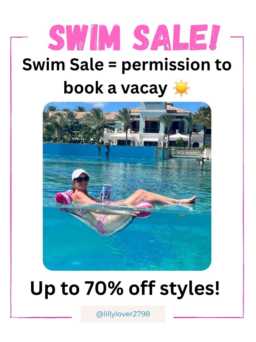 Swim 

SWIM SALE ☀️🌴
Swim Sale = permission to book a vacay ✨
So many Lilly Pulitzer swim styles are up to 70% OFF—perfect for pool days, beach trips, and sunny getaways.
Tap to shop before sizes sell out 🛍️💖

Also included my favorite travel essentials! 

#LillyPulitzer
#LillySwim
#SwimSale
#SunshineSale
#LTKSale
#LTKSwim
#ResortWear
#VacationStyle
#PoolsideStyle
#BeachReady
#SummerStyle
#ShopTheSale
#LTKTravel 

Lilly Pulitzer swim sale, Lilly swimwear, resort swimwear, beach vacation outfits, poolside style, vacation swim, Lilly Sunshine Sale, swimwear deals, LTK swim finds


#LTKFindsUnder100 #LTKSaleAlert #LTKSeasonal