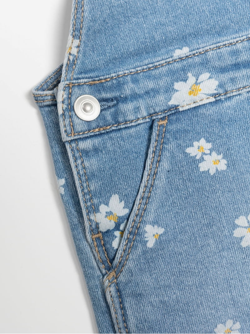 Wonder Nation Toddler Girl Denim Shortall, Sizes 12 Months - 5T | Walmart (US)