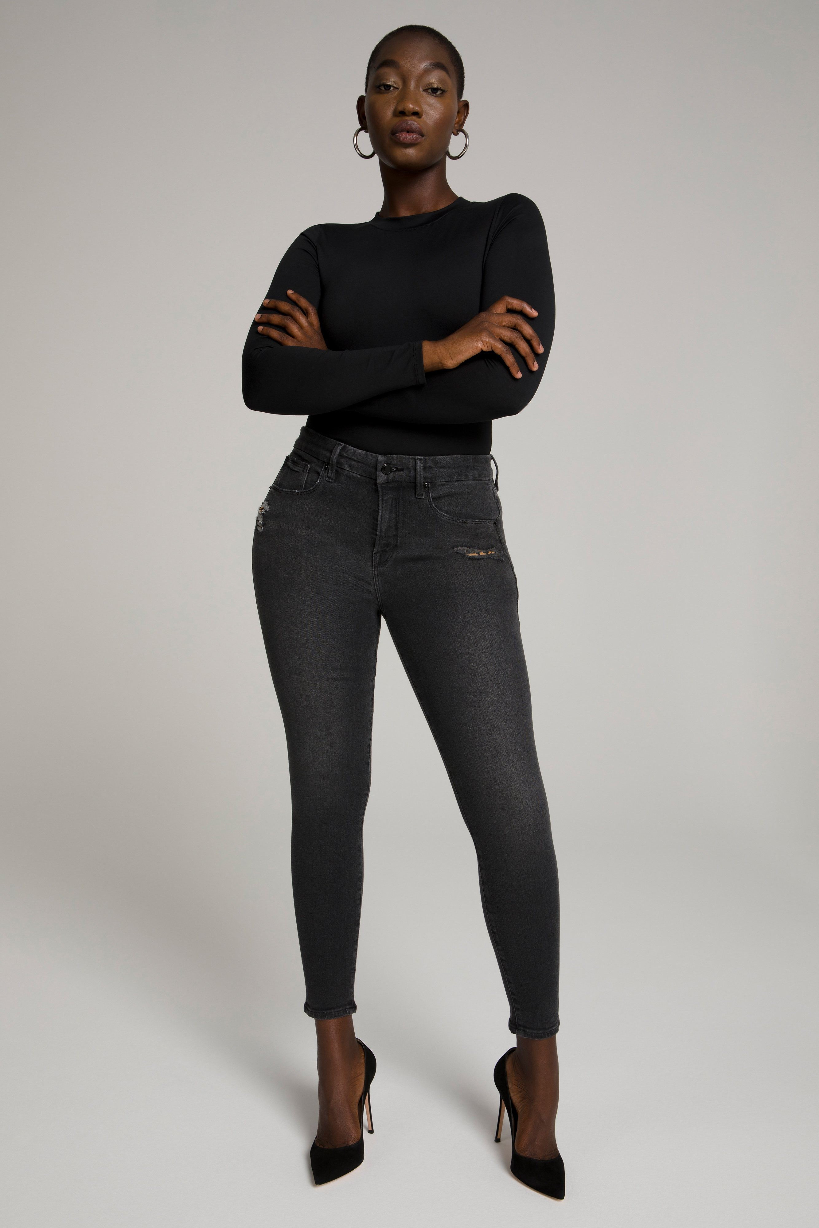 GOOD LEGS LEOPARD POCKETS | BLACK092 | Good American