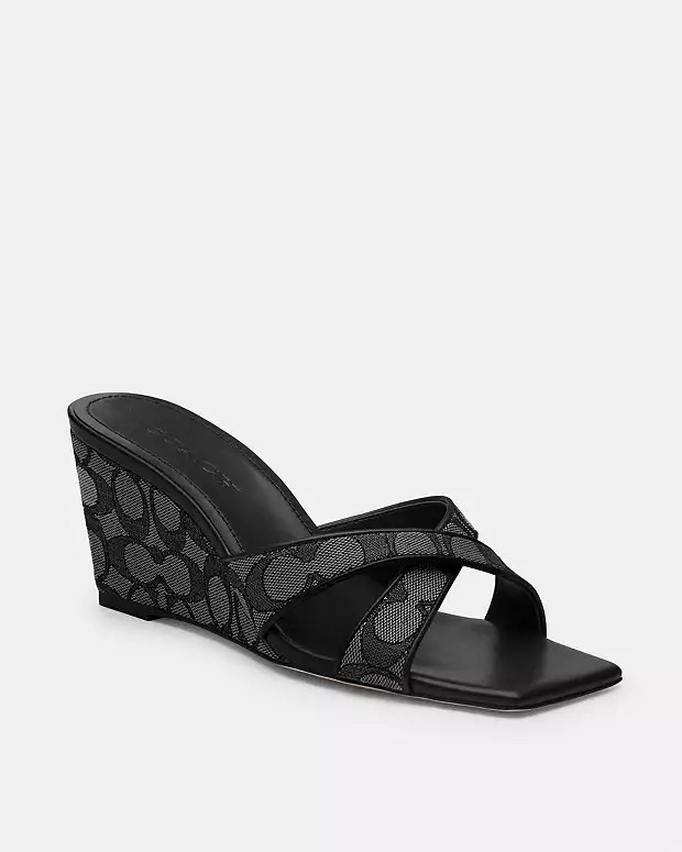 Wedge Sandal In Signature Jacquard | Coach Outlet US