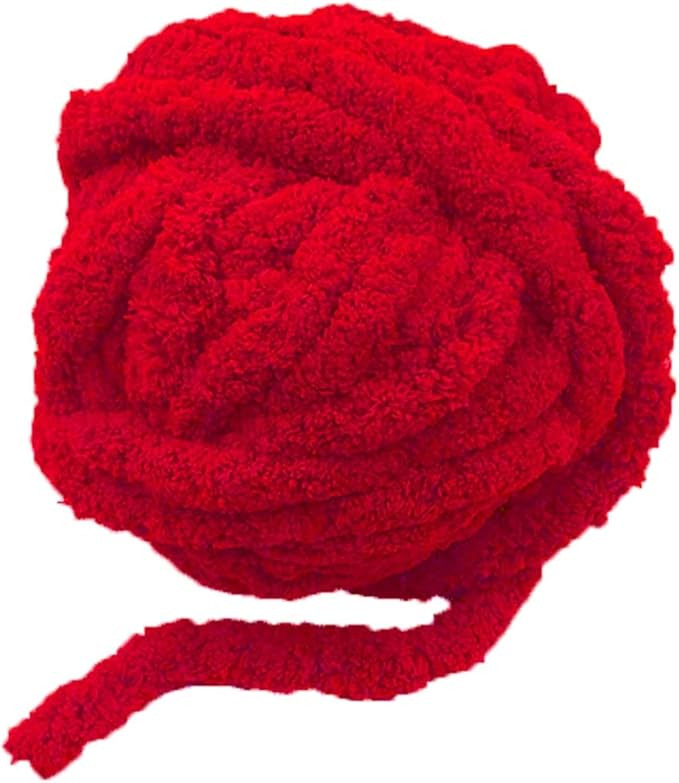 Chunky Yarn for Arm Knitting Blanket Red Chunky Chenille Yarn | Amazon (US)