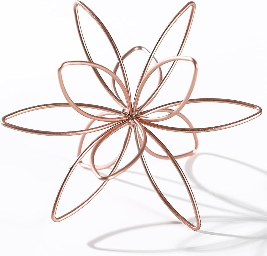 8" Metal Sphere Decor, Metal Floral Tabletop Sculpture, Abstract Tabletop Decorative Spheres for ... | Amazon (US)
