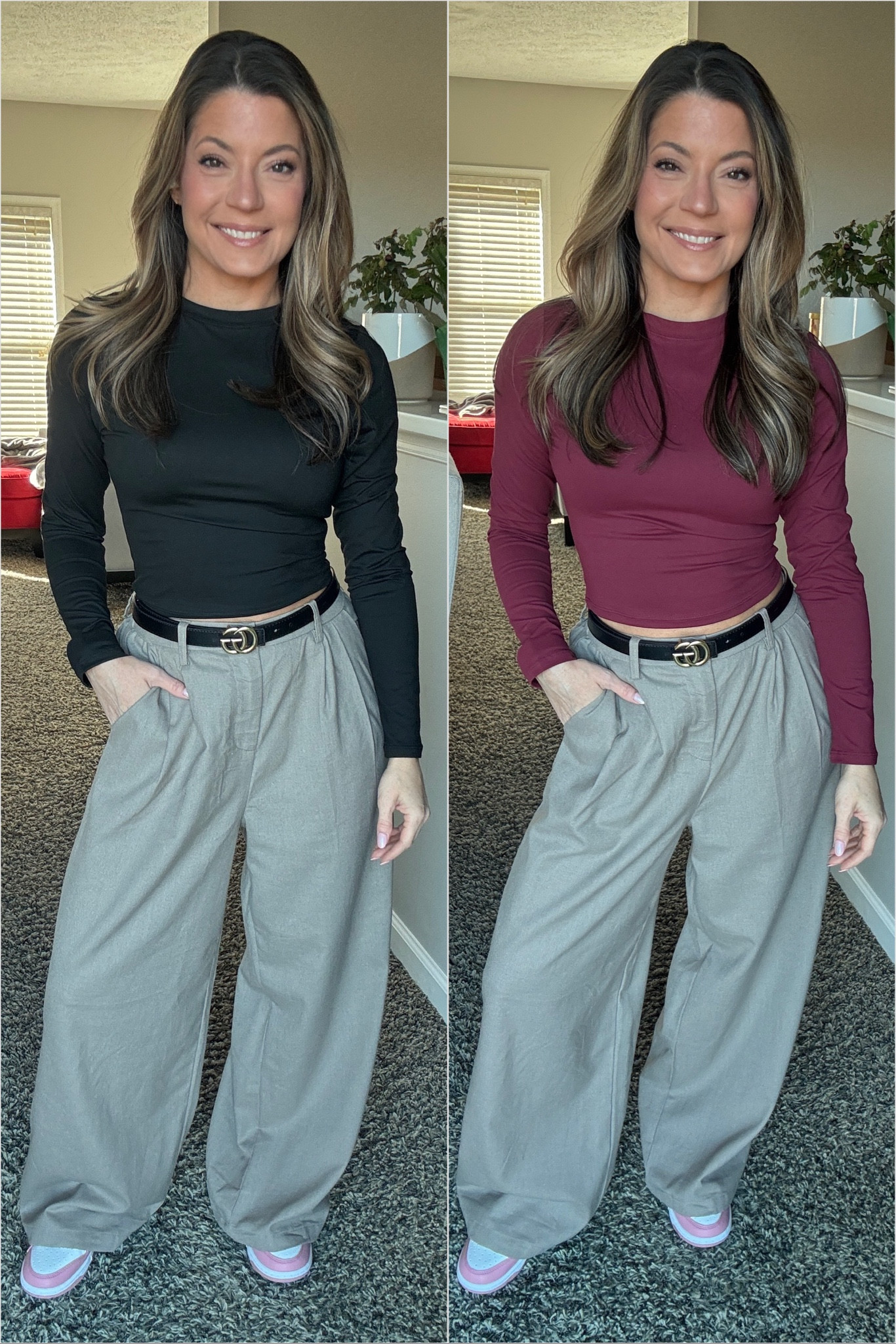 Wide leg trousers, fitted cropped tee 

#LTKOver40 #LTKStyleTip #LTKFindsUnder50