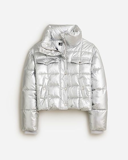 Metallic jacket 
Metallic coat 

#LTKSeasonal #LTKHoliday #LTKsalealert