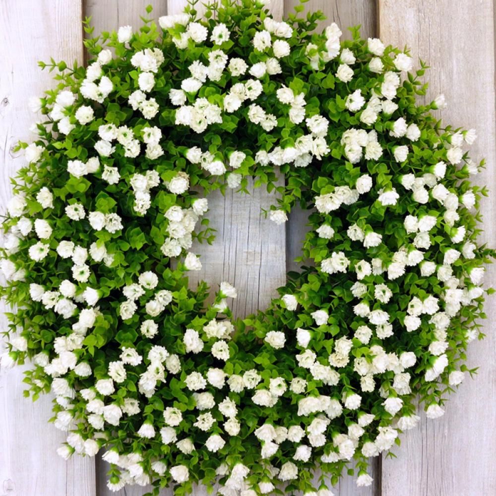 Artificial Flower Wreath,15.75 Inches Eucalyptus Wreath with Flower Wreath Spring Summer Wreath f... | Walmart (US)