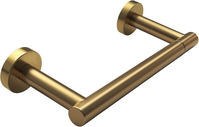 POKIM Brushed Brass Toilet Paper Holder, Bathroom Pivoting Tissue Holder Wall Mount with Template... | Amazon (US)