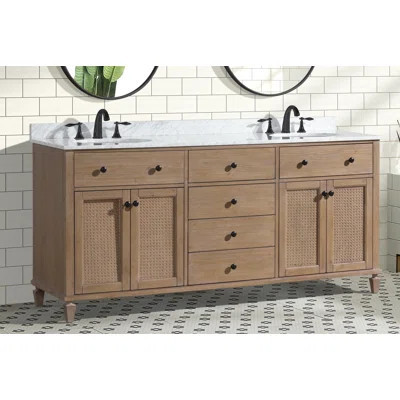 Berkely 72" Freestanding Bathroom Vanity Weathered Fir | Wayfair North America