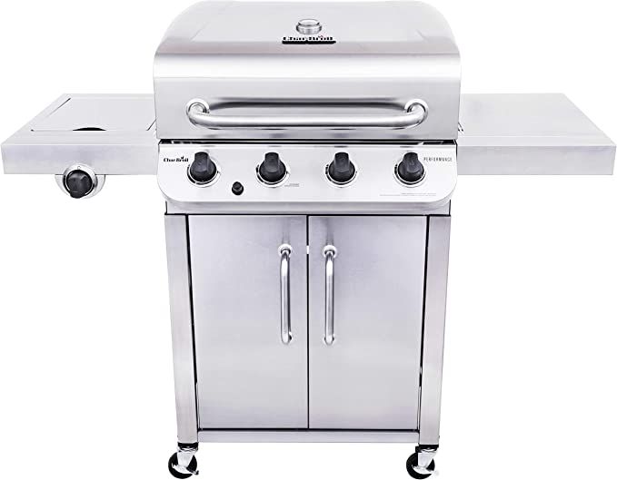 Char-Broil 463375919 Performance Stainless Steel 4-Burner Cabinet Style Liquid Propane Gas Grill | Amazon (US)