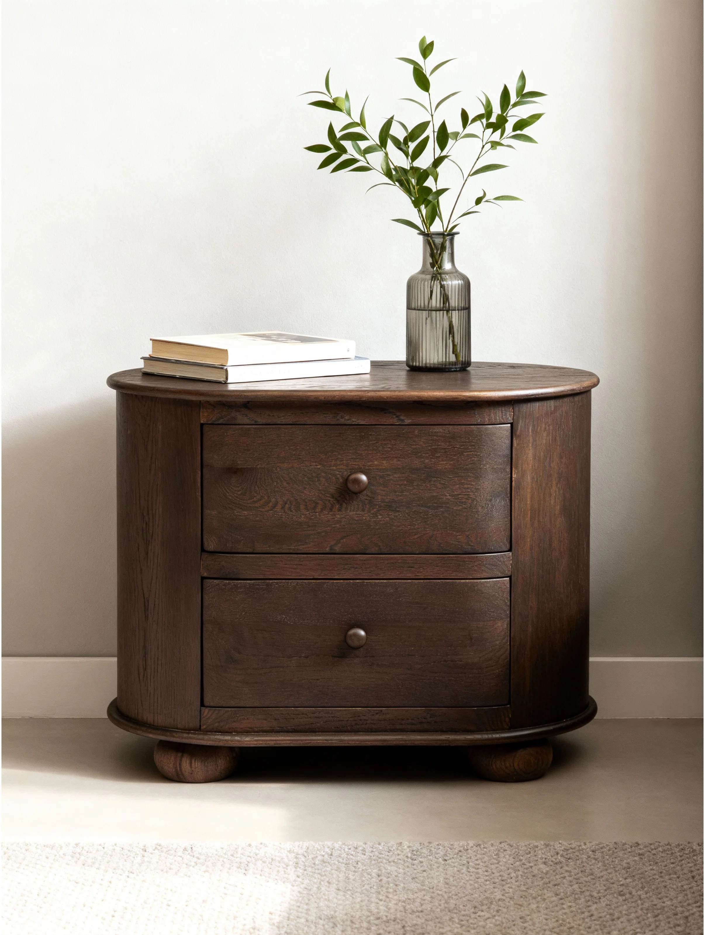 Astrid 2 - Drawer Nightstand In Appalachian Brown | Wayfair North America