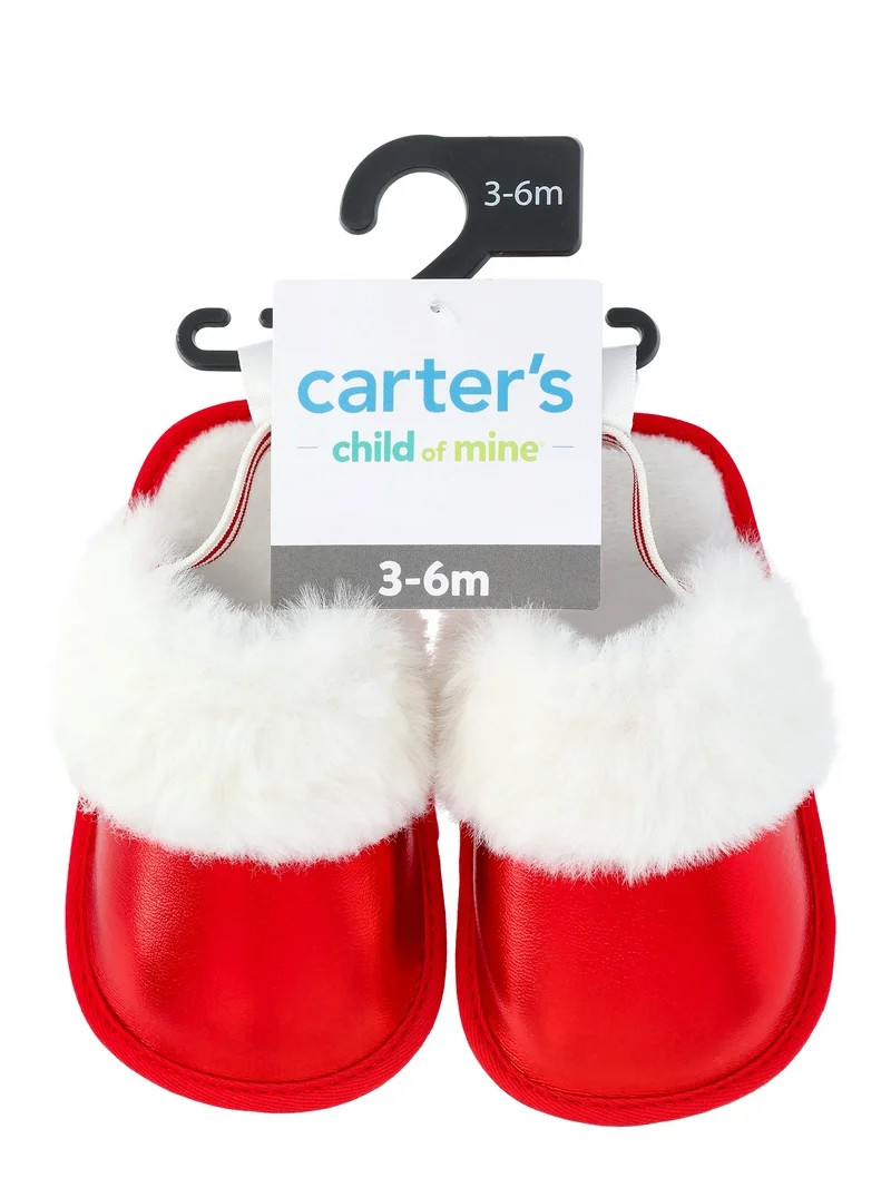 Carter's Child of Mine Baby Boys or Girl Holiday Faux Fur Clogs | Walmart (US)