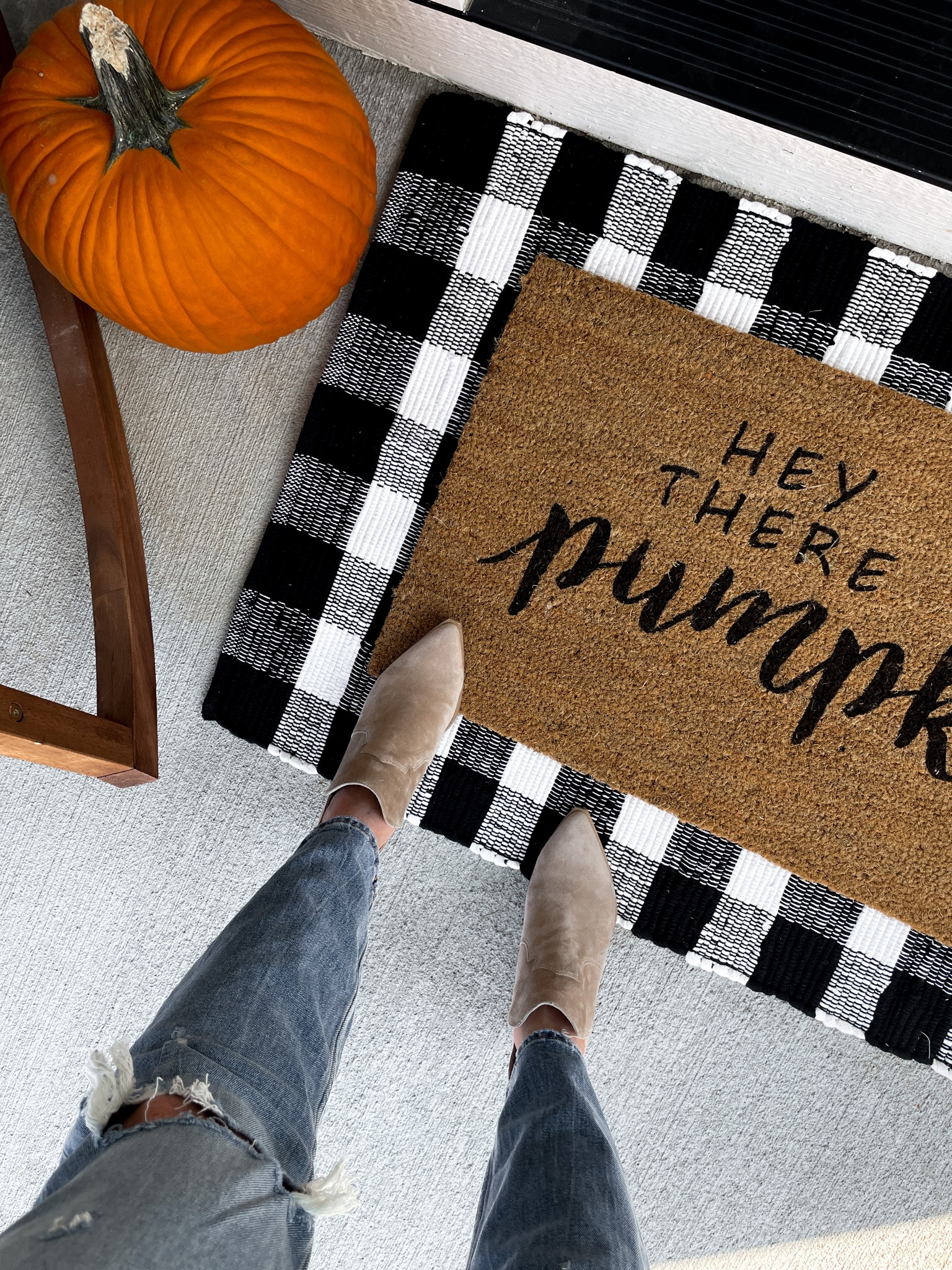 Steve Madden booties, Walmart home, fall door mat, Buffalo plaid rug 

#LTKSeasonal #LTKsalealert #LTKshoecrush