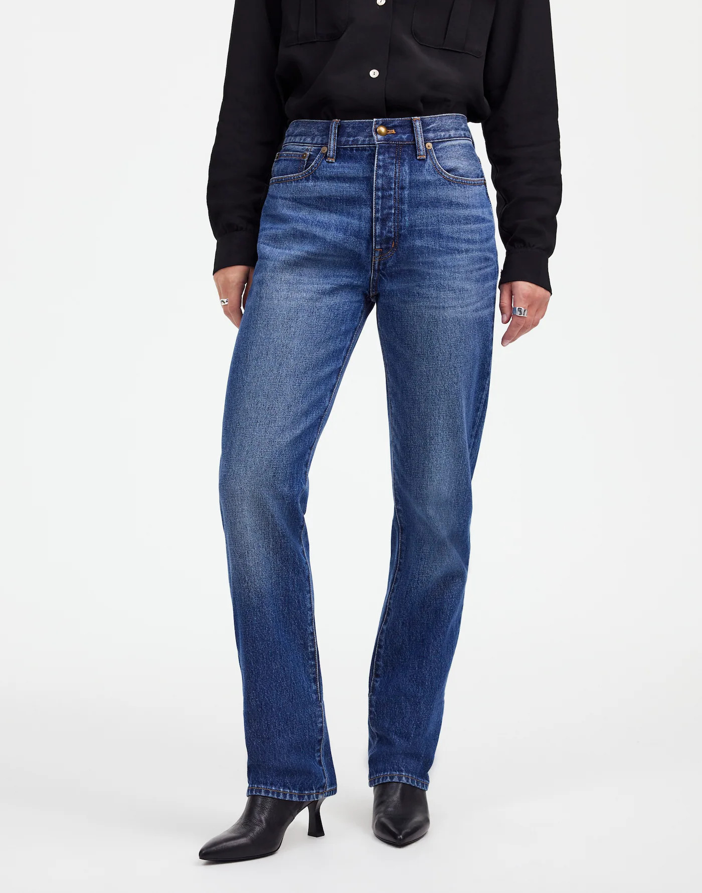 Alexa Chung for Madewell High-Rise Straight Jean in Allendale Wash | Madewell | Madewell