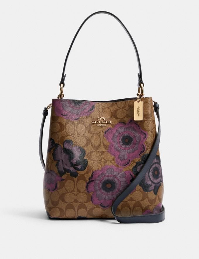 town bucket bag in signature canvas with kaffe fassett print | Coach Outlet