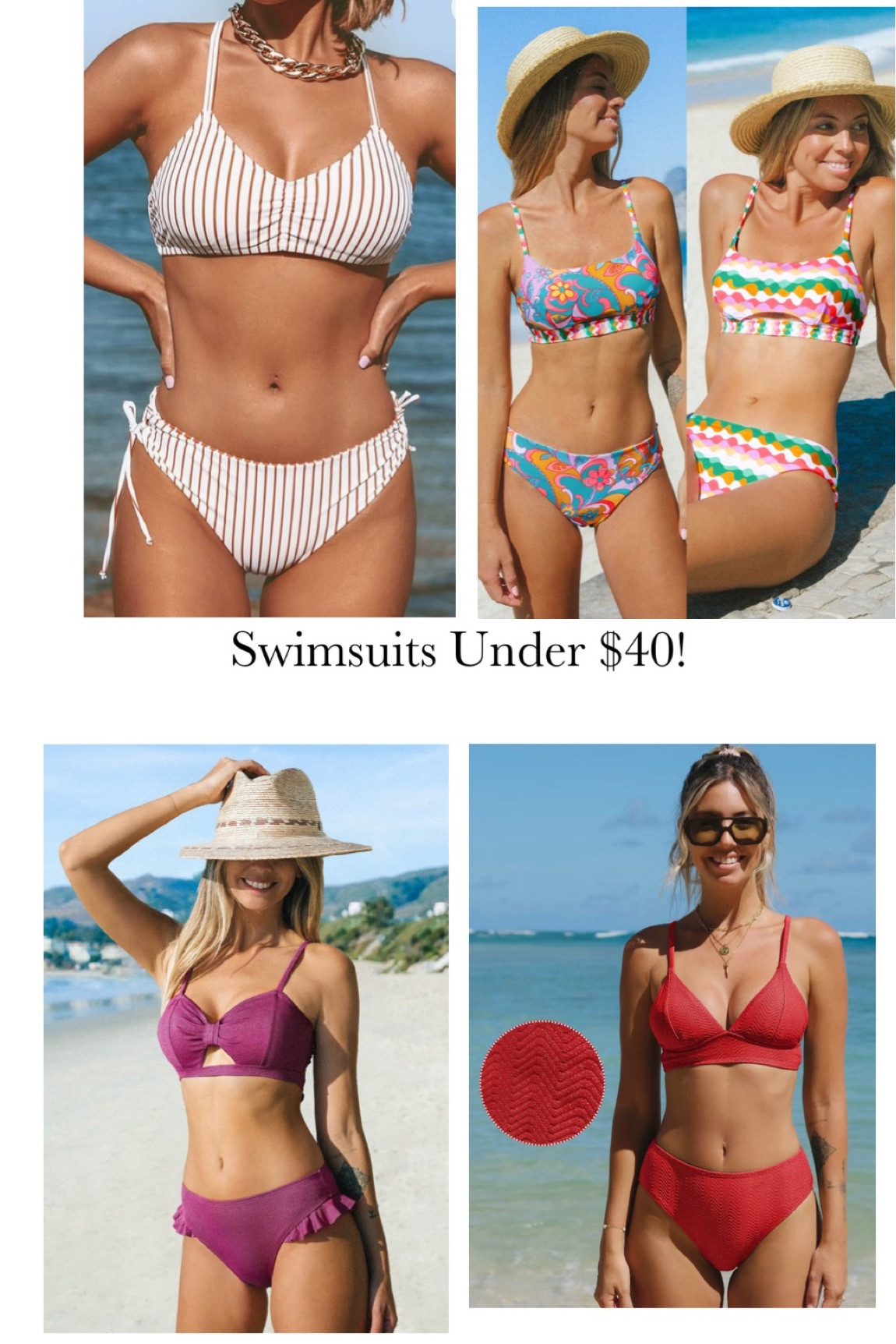 Swimsuits under $40! 

#LTKswim #LTKover40 #LTKtravel