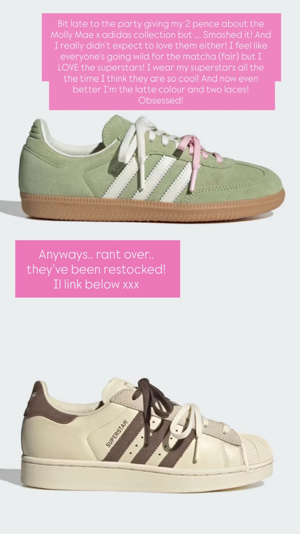 Molly Mae - adidas - trainers 

#LTKshoes #LTKstyletip #LTKsummer