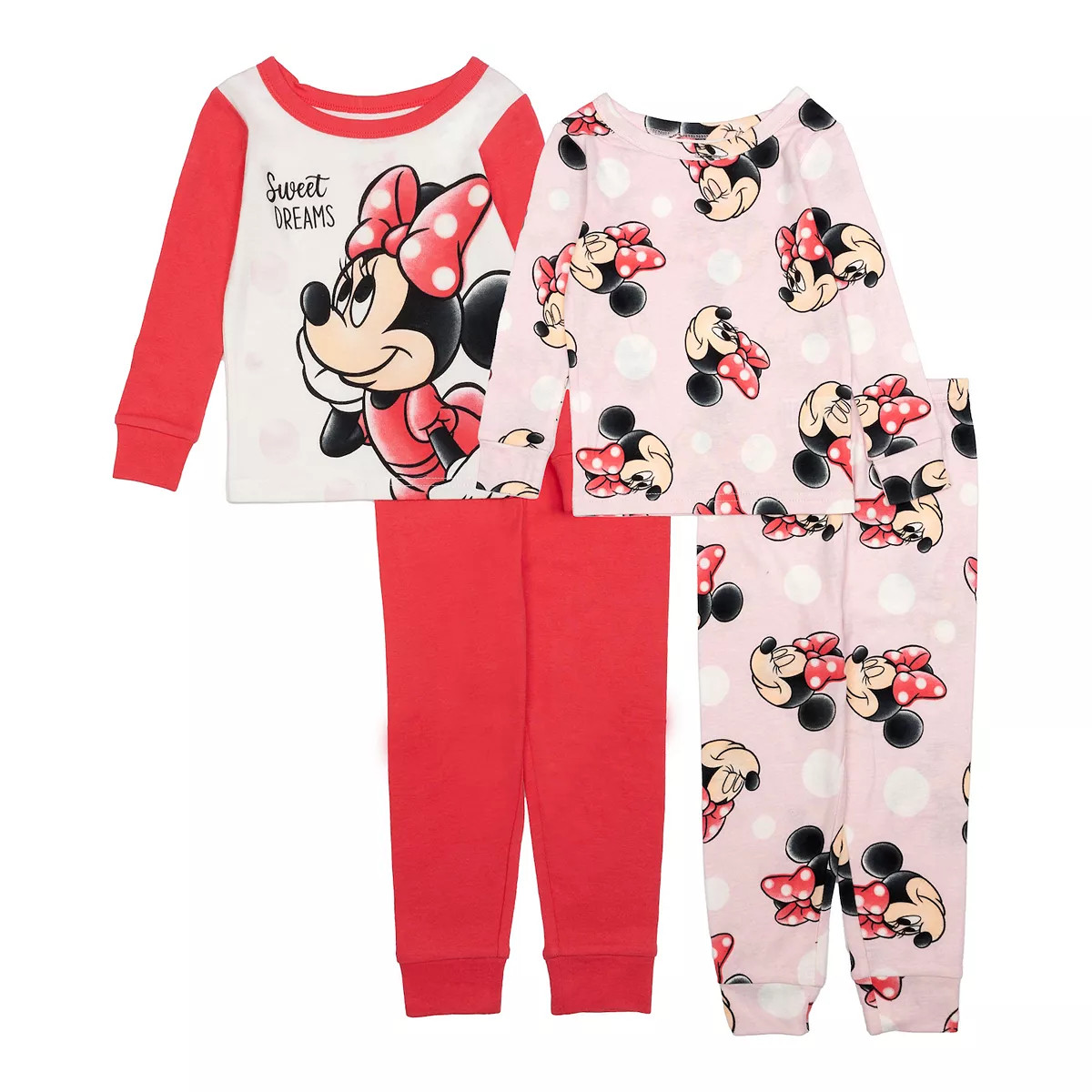 Disney's Minnie Mouse Toddler Girl "Minnie More Dots" 4-Piece Pajama Set | Kohl's