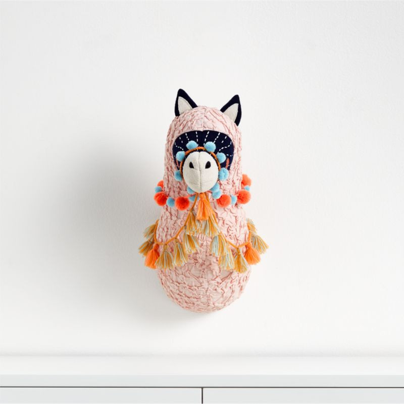Curious Llama Head Wall Decor + Reviews | Crate & Kids | Crate & Barrel