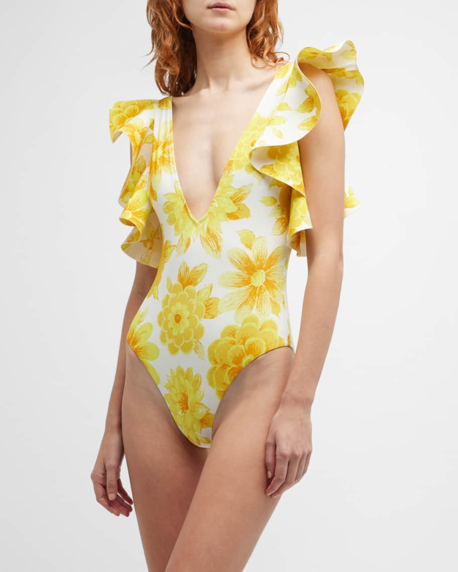 ALEMAIS Sonny Ruffle One-Piece Swimsuit | Neiman Marcus