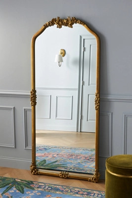 Luisa Hummingbird Gilded Flower Mirror | Anthropologie (US)