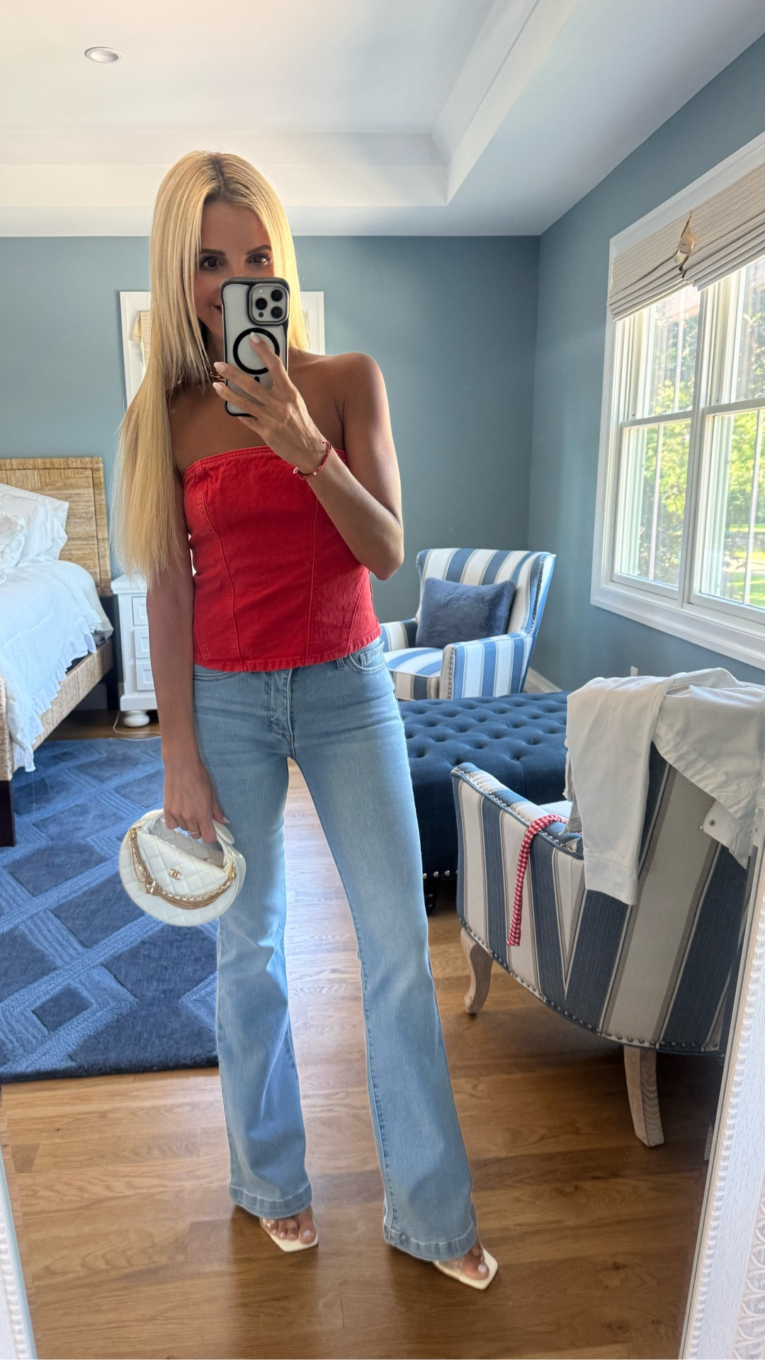 ✨ 4th of July outfit inspo! Red top, easy denim, and summer-ready style for fireworks and BBQs. Shop the look and get your holiday wardrobe set 🇺🇸❤️💙

Wearing a 0 for both top and bottom.  


#LTKStyleTip #LTKFindsUnder50 #LTKSeasonal