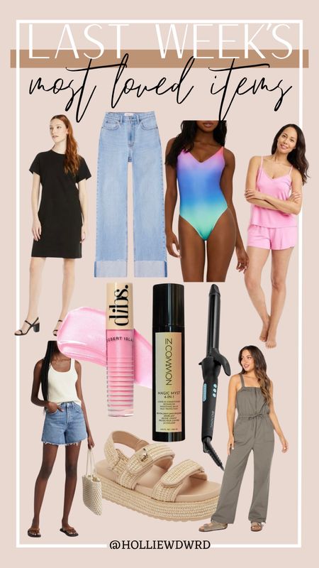 Last Week’s Most Loved Items 

One piece swimsuit, sandals, denim shorts, jean shorts, pajamas, pajama set, tshirt dress, jumpsuit, spring outfit, curling iron, lip gloss, jeans

#LTKstyletip