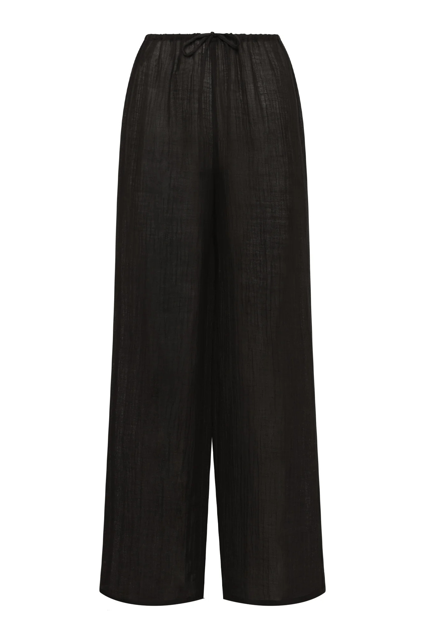 Belize Pant - Black Crinkle Linen | Monday Swimwear