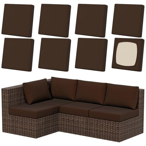 Large Patio Outdoor Cushion Covers, Stretch Couch Chair Furniture Slipcover | Amazon (US)