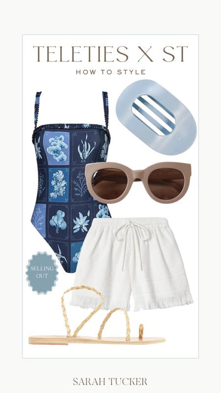 The perfect vacation outfit for a day at the pool or beach. Love this flattering swimsuit (it’s quickly selling out!) and the fringe details on these terry cloth shorts is adorable. Pair with gold sandals, neutral sunglasses, and a blue Teleties hair clip. 

Beach outfit, vacay style, spring break, mom swimsuit, one piece swimwear, pool ootd 

#LTKSeasonal #LTKswim #LTKfindsunder50