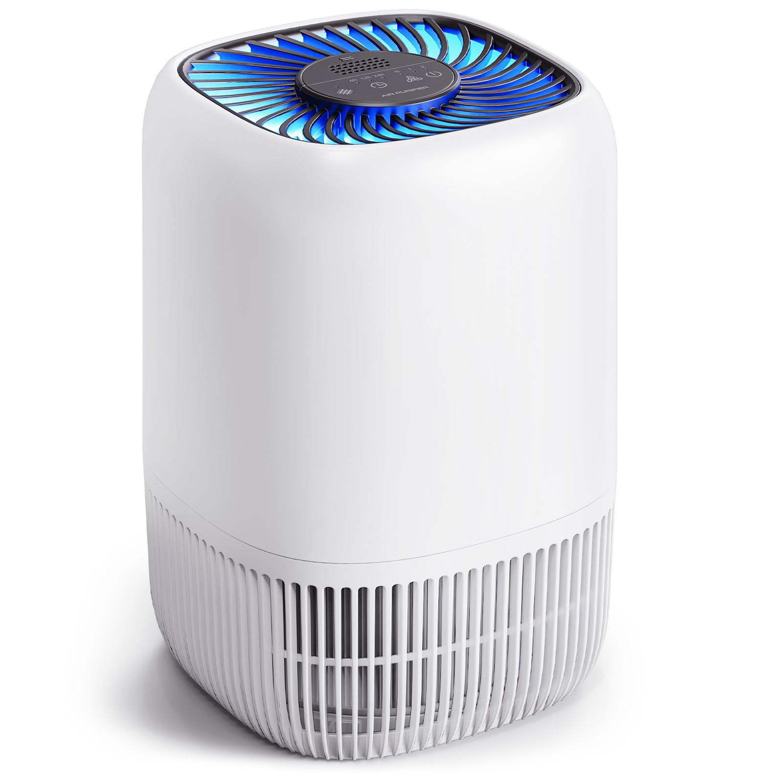 Air Purifiers for Home with High Efficiency Filter Up to 1076 Ft² for Pet Hair, Odors, Pollen, Smoke, Compact Air Cleaner with 3 Speeds, Timer, Aroma Quiet 360°Intake Filter, White | Amazon (US)