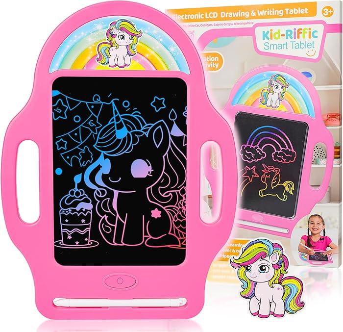 Amazon.com: 8.5 Inch Magic LCD Writing Tablet for Kids 2-7 – Unicorn Rainbow Learning Doodle Bo... | Amazon (US)