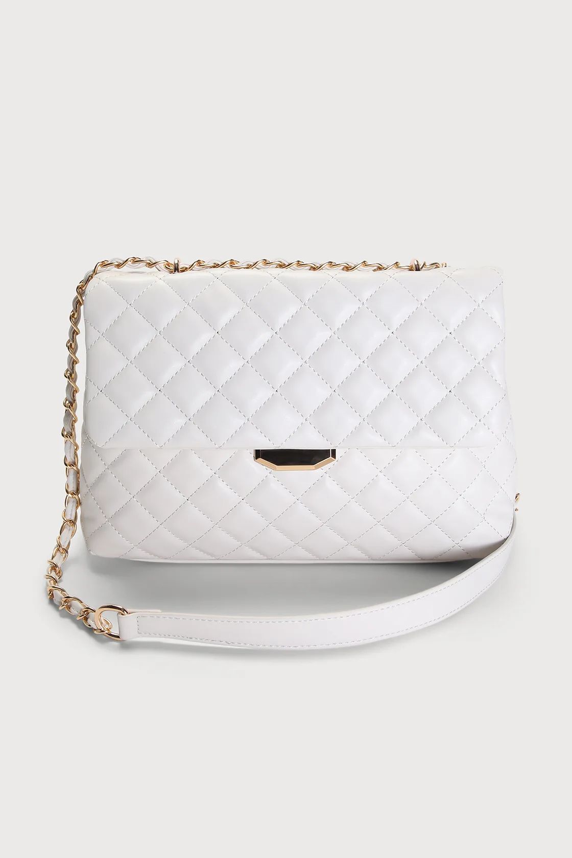 Real Stunner White Quilted Crossbody Bag | Lulus (US)
