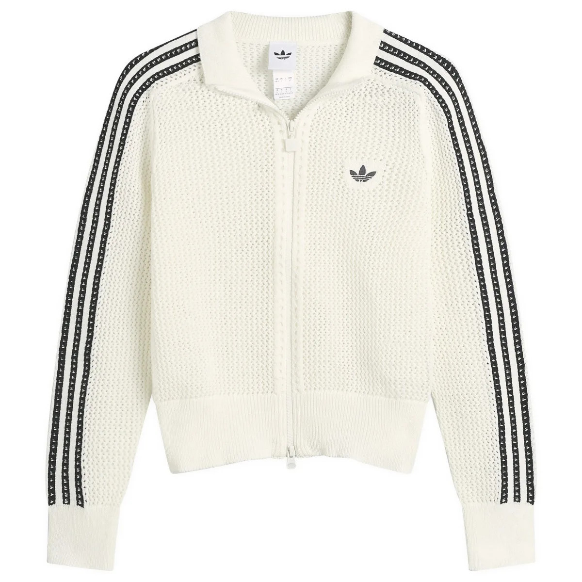 Adidas Women's Crochet Track Top in Off White, Size Medium | END. Clothing