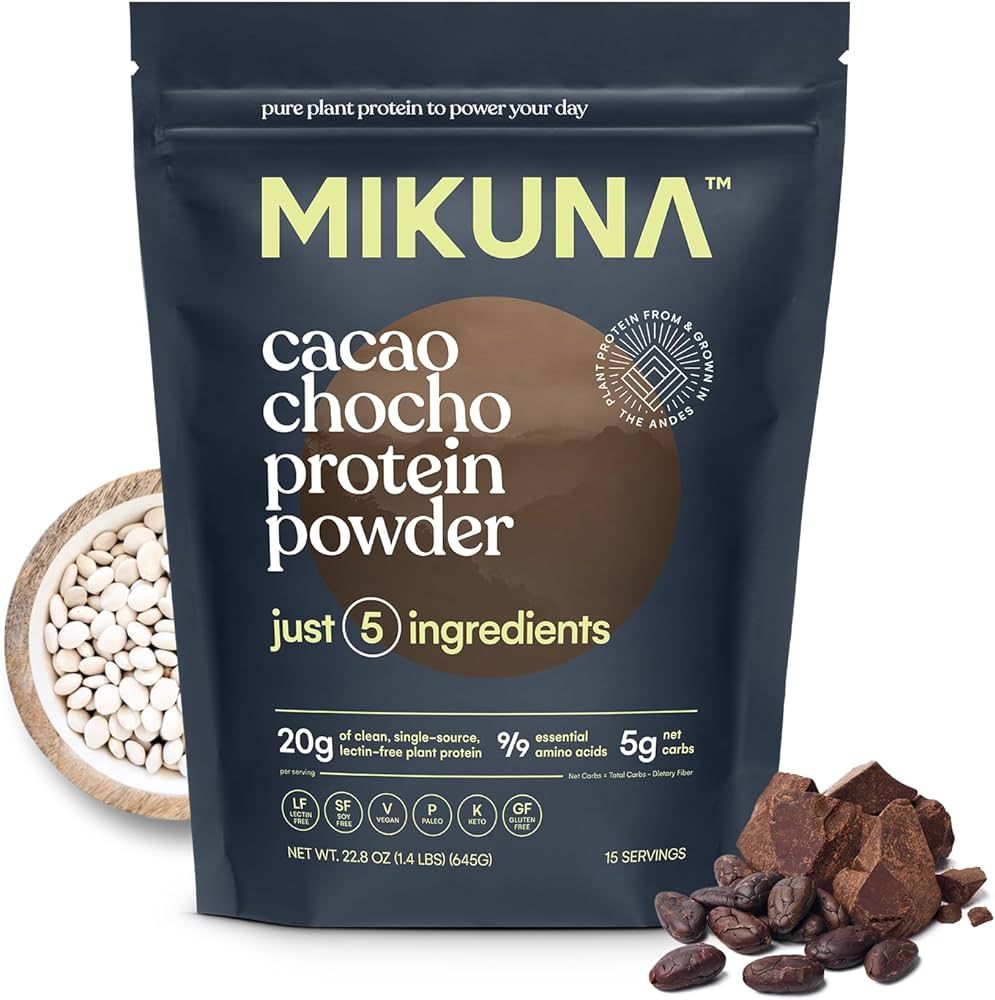 Mikuna Vegan Protein Powder (Cacao, 15 Servings) - Plant Based Chocho Superfood Protein - Dairy F... | Amazon (US)