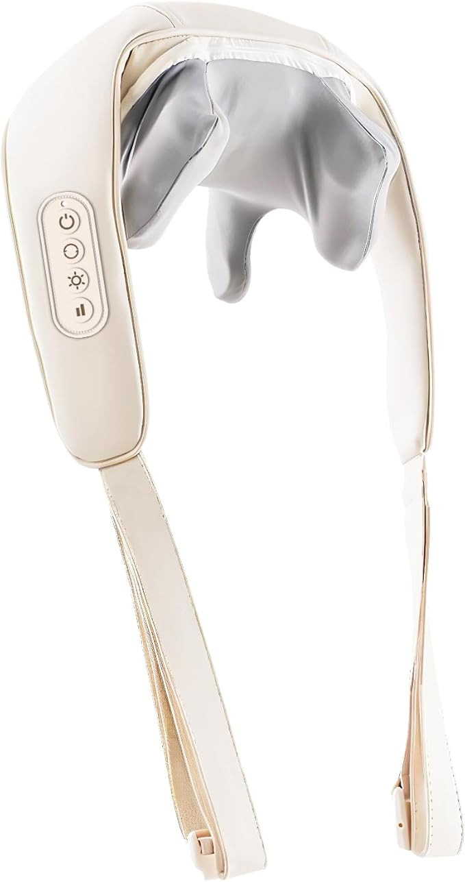 Neck Massager with Heat, Shiatsu Neck and Shoulder Massage, 4D Deep Tissue Kneading Massager for ... | Amazon (US)