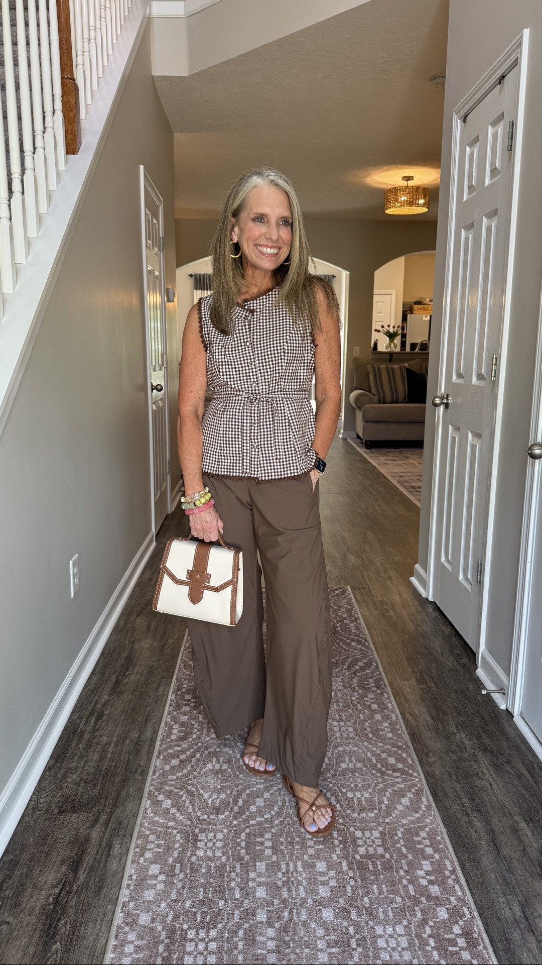 Wearing small in both of these. 
Great for work or plant. Thea plantain be worn with a heel or sneakers so very versatile. The top would be super cute with denim shorts

#LTKgrwm #LTKootd #LTKOver40
