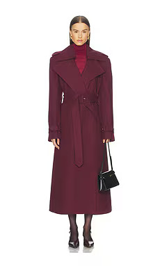 Camila Coelho Eladia Coat in Bordeaux from Revolve.com | Revolve Clothing (Global)