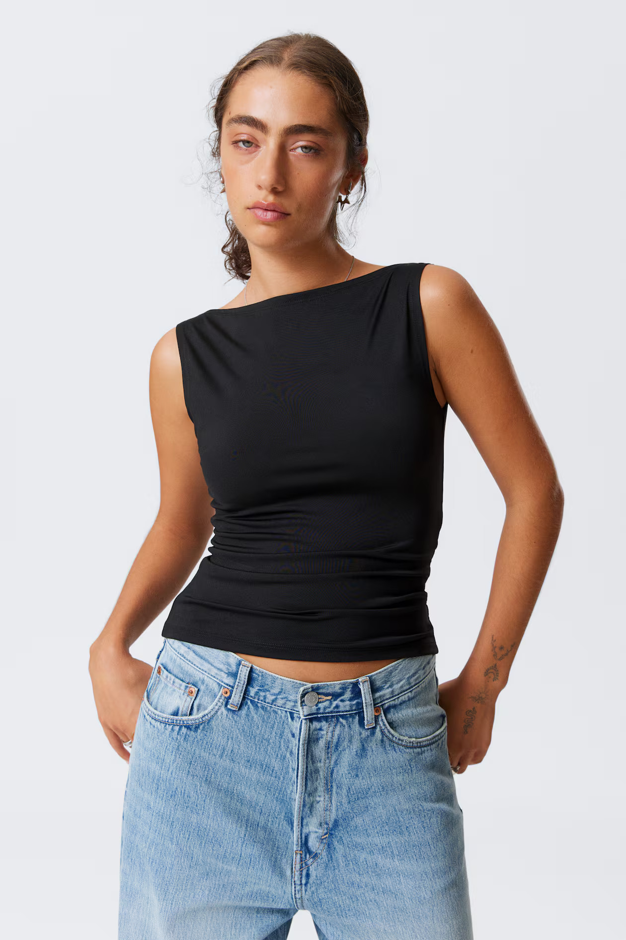 Annie Sleeveless Boat-Neck Top | H&M (UK, MY, IN, SG, PH, TW, HK)