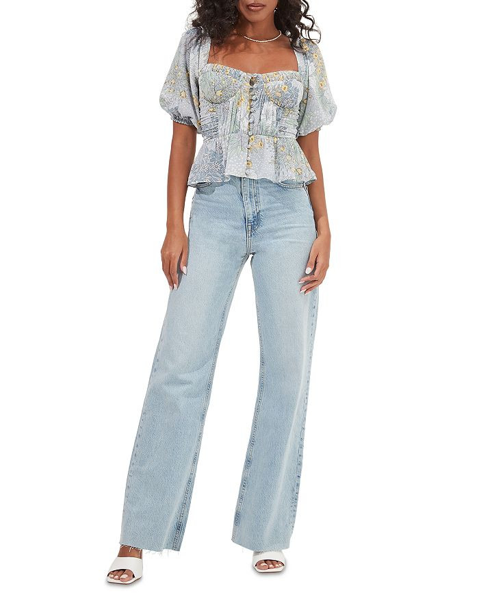 Clairemont Printed Peplum Top | Bloomingdale's (US)