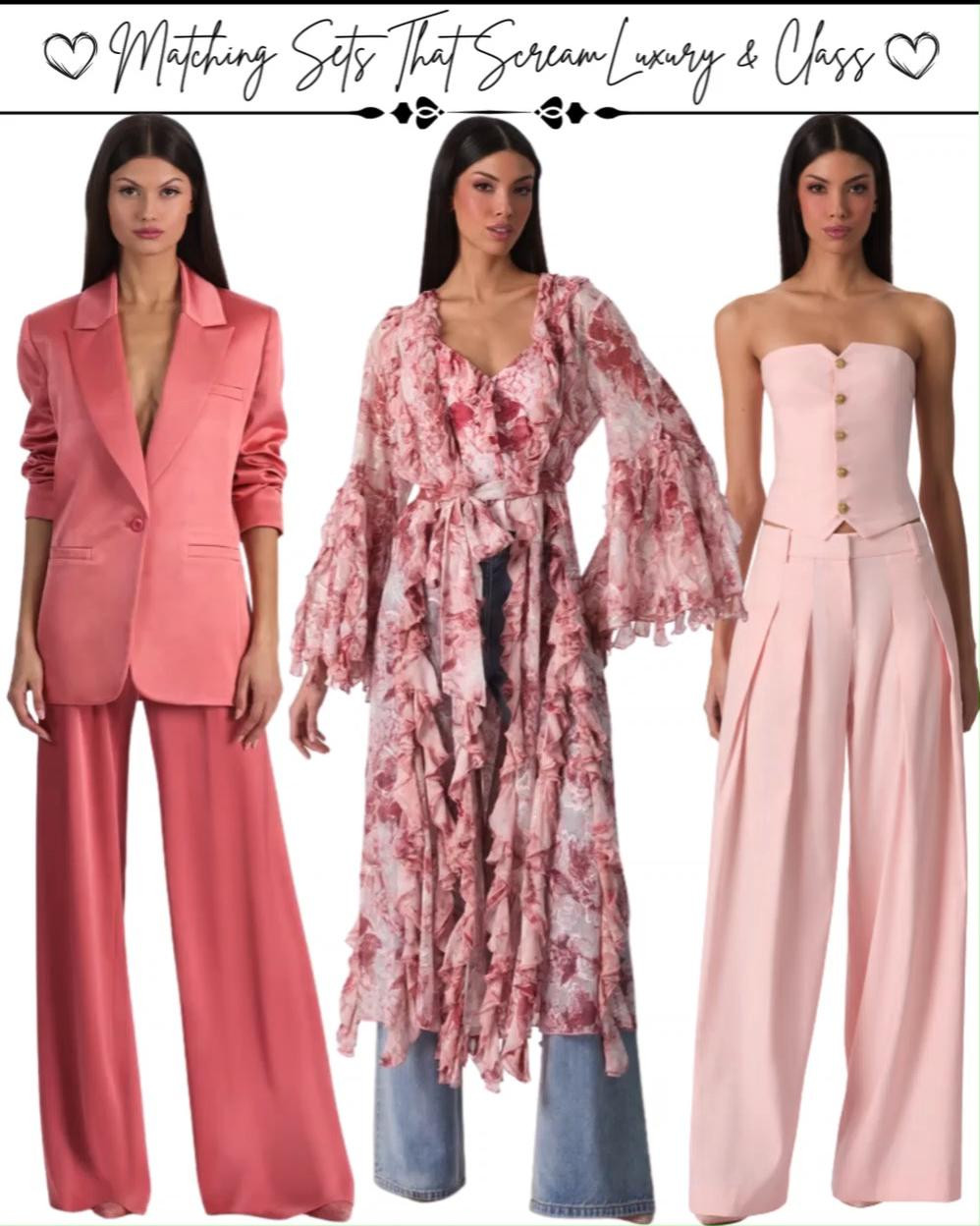 There’s just something about a good matching set, it takes all the guesswork out of getting dressed, but still looks so put together 🤍

Lately, I’ve been gravitating towards pieces that feel a little more refined, with clean lines, elevated fabrics, and that quiet kind of elegance you don’t have to force. These matching sets have that exclusive feel to them, the kind of outfits that instantly make you look polished, classy, and intentional without even trying.

What I love most is how effortless they are. You can throw one on and instantly look like you planned your outfit, or mix and match the pieces to create even more looks. It’s giving timeless, elegant, and just the right amount of understated luxury.

Definitely the kind of staples that make your wardrobe feel more curated, more elevated, and a little more you.

#MatchingSets #TwoPieceSet #CoOrdSet #CoOrdStyle #oliveandolivia #ltkstyle 

 #LTKMidsize #LTKPetite #LTKPlusSize