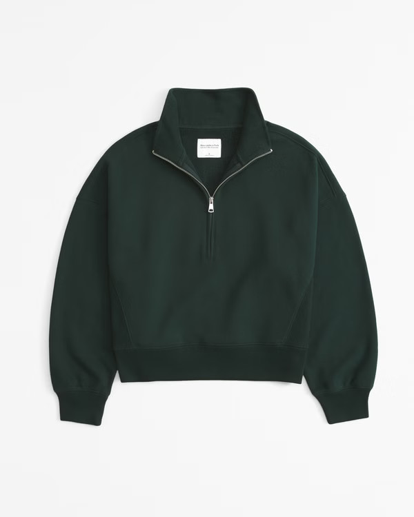 Women's Essential Sunday Half-Zip | Women's Tops | Abercrombie.com | Abercrombie & Fitch (UK)