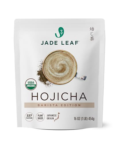 Jade Leaf Matcha Organic Japanese Hojicha Powder, Roasted Matcha Green Tea Powder, Barista Edition, Authentic Japanese, 454 servings (1 Pound Pouch) | Amazon (US)