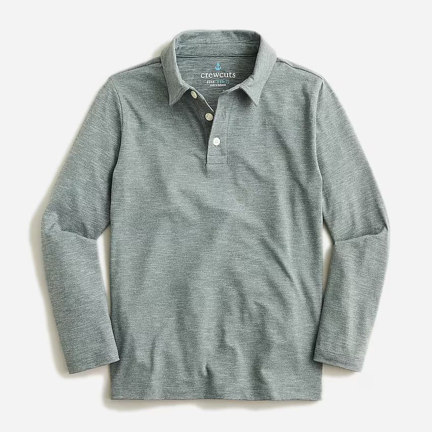 Kids' active long-sleeve polo shirt | J.Crew US